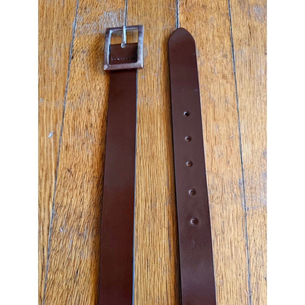 GAP Brown Italian Leather Belt Womens sz 32 - Picture 3 of 9